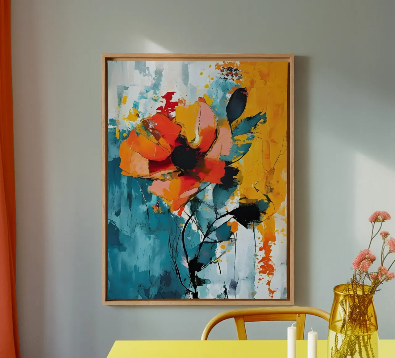 Vibrant Poppy Fields canvas by Artistic-shop