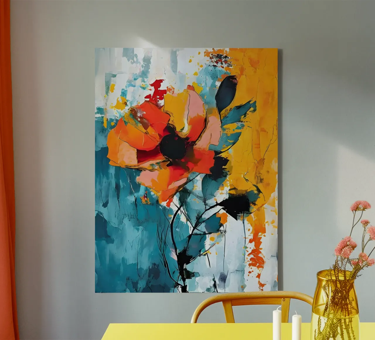 Vibrant Poppy Fields canvas by Artistic-shop