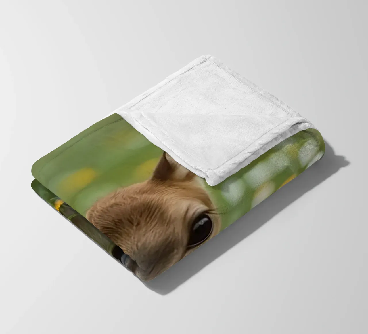 Un cerbiatto simpatico in un campo di fiori selvatici coperta in pile da DesignDoodle