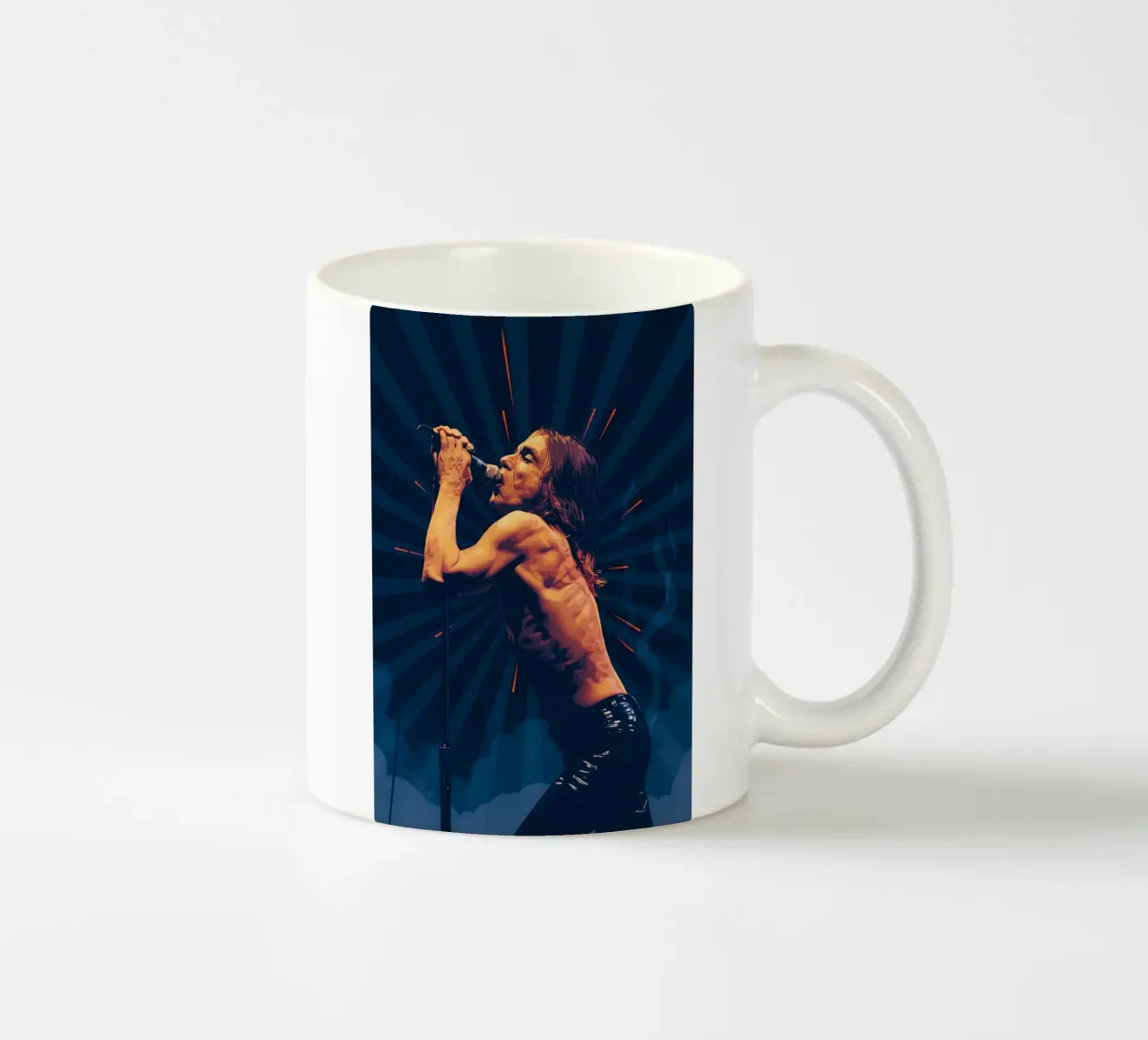 Iggy Pop, la leggenda tazza in ceramica da Lembayung art