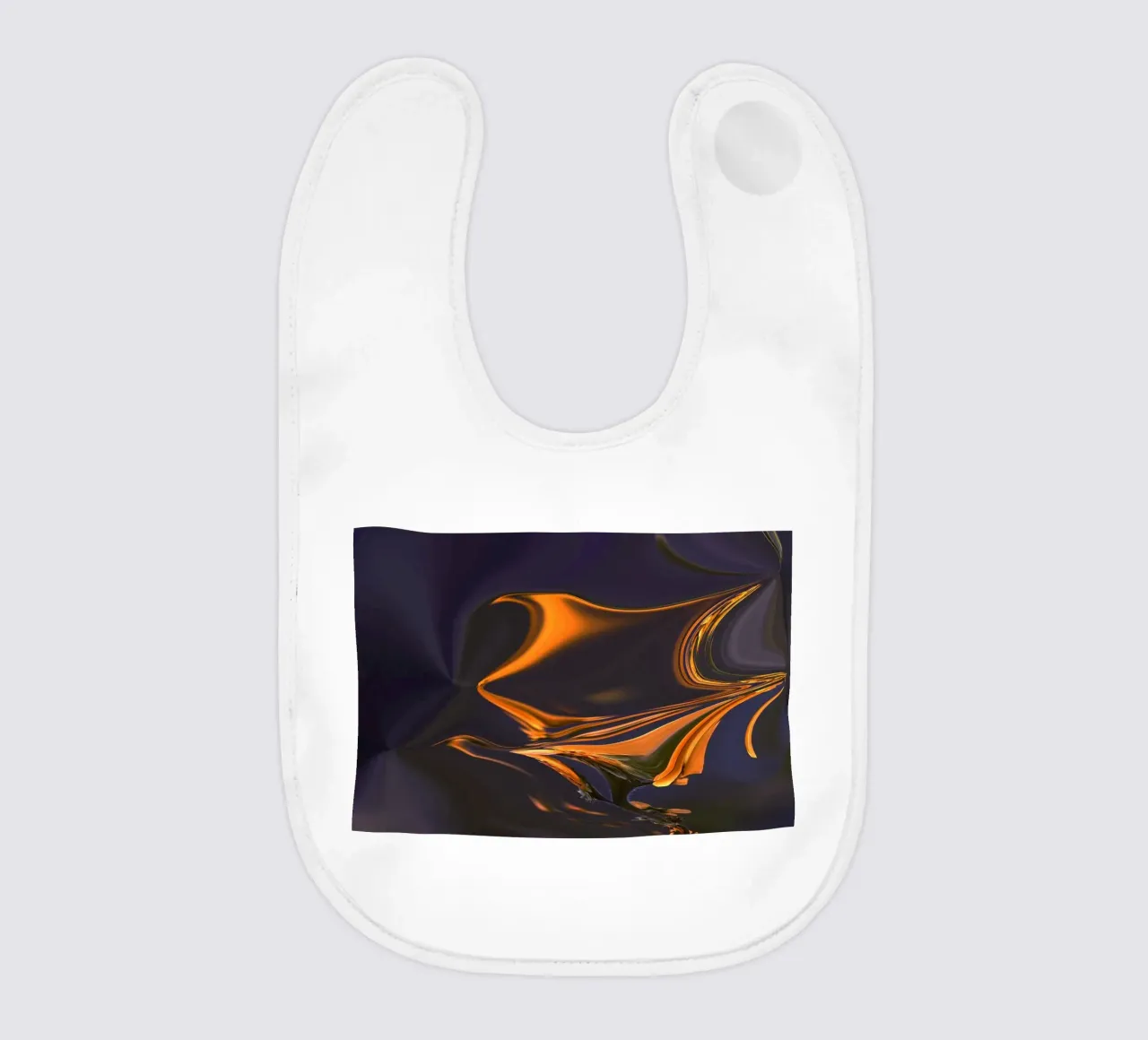 Motivo astratto in arancione, blu e viola. bavaglino da Something for you