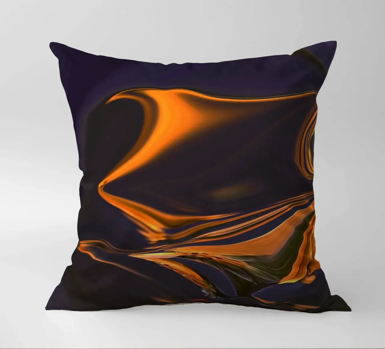 Motivo astratto in arancione, blu e viola. cuscino da Something for you