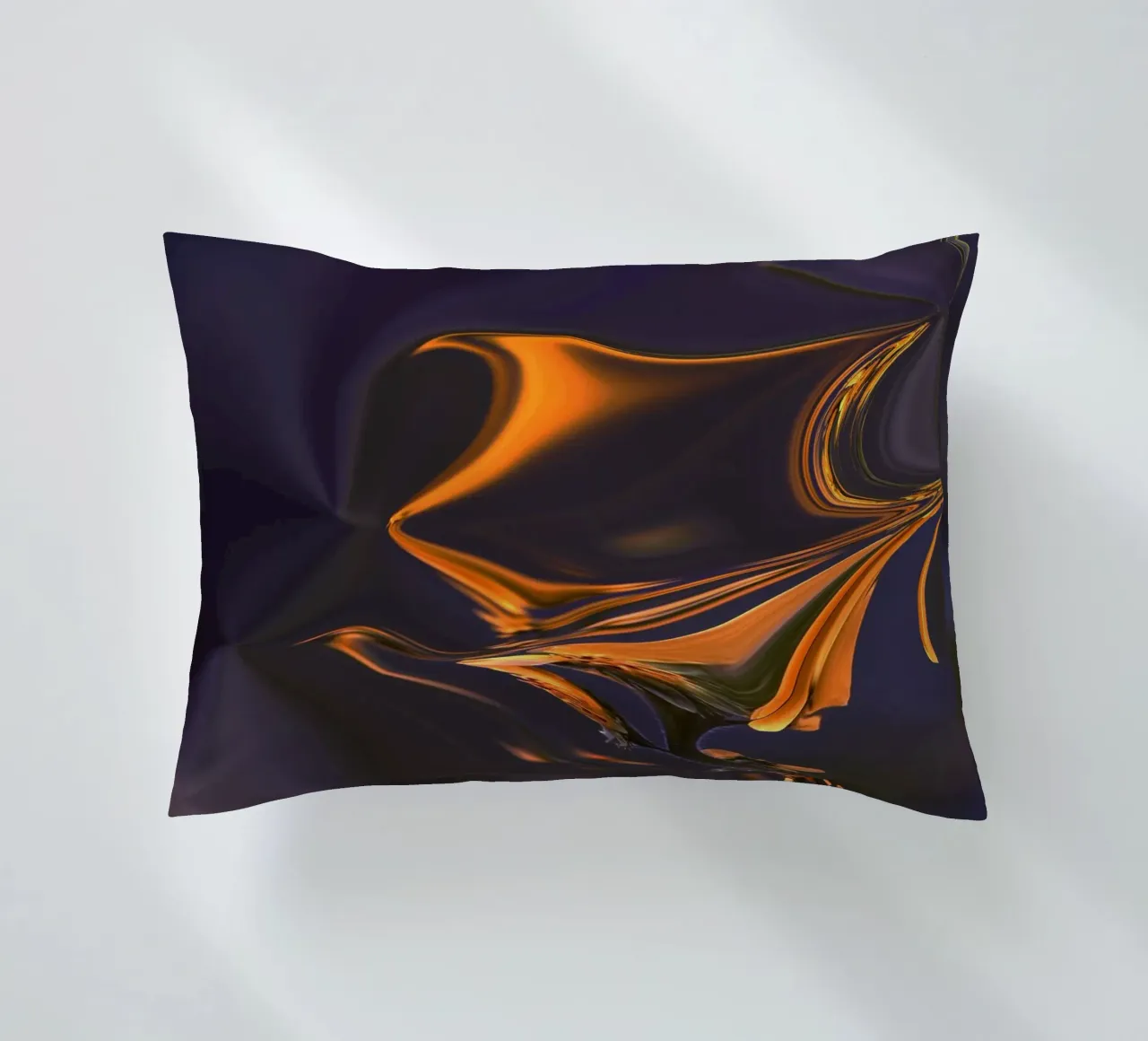 Motivo astratto in arancione, blu e viola. cuscino da Something for you