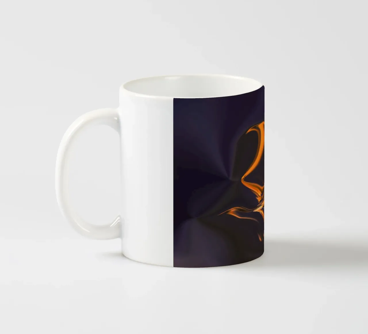 Motivo astratto in arancione, blu e viola. tazza in ceramica da Something for you