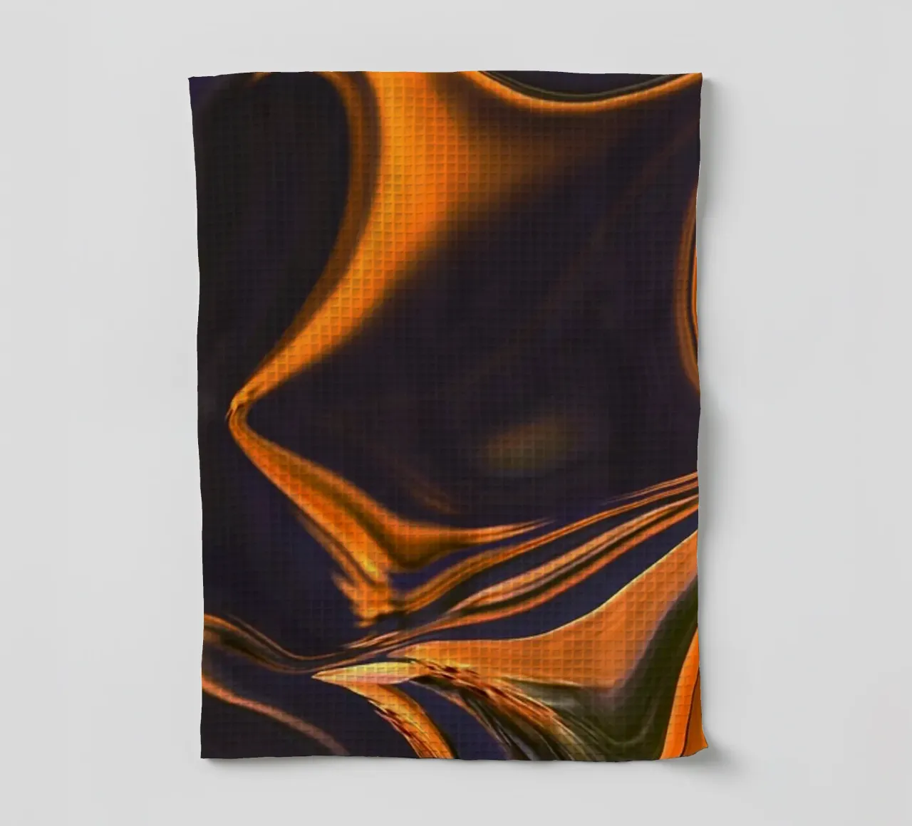 Motif abstrait en orange, bleu et violet. torchon de Something for you