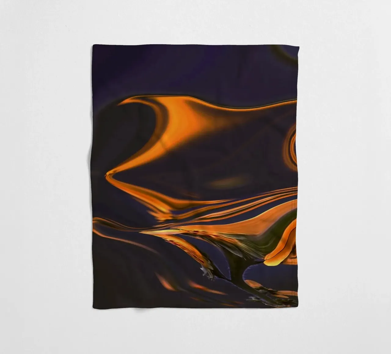 Abstract pattern in orange, blue and purple. fleece blanket by Something for you