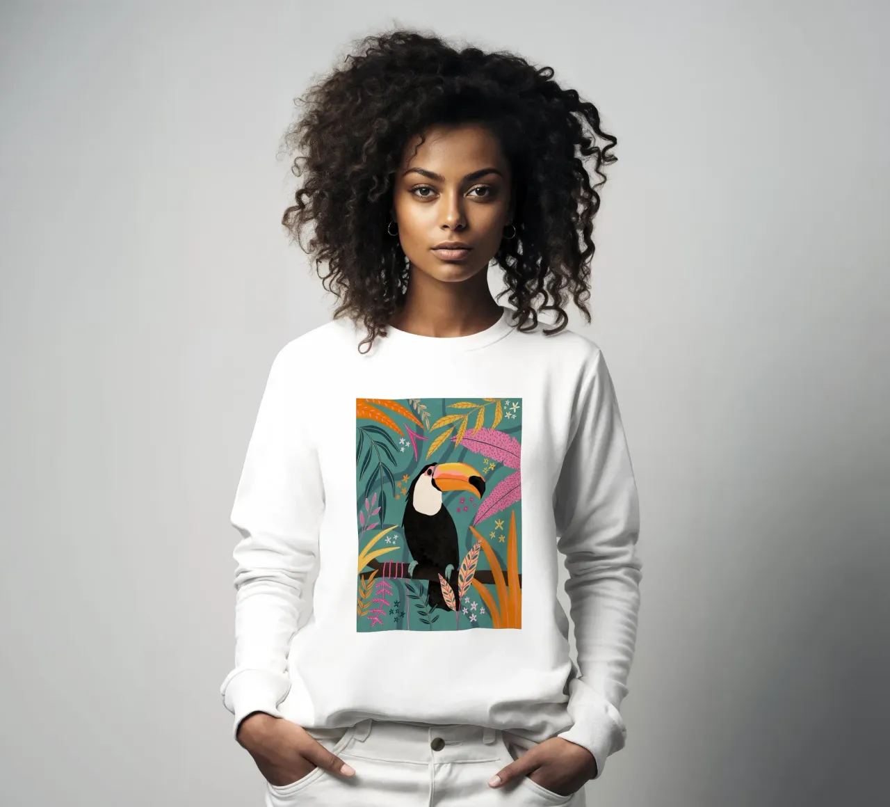 Uccello tucano foresta tropicale felpa da igoshartwrks