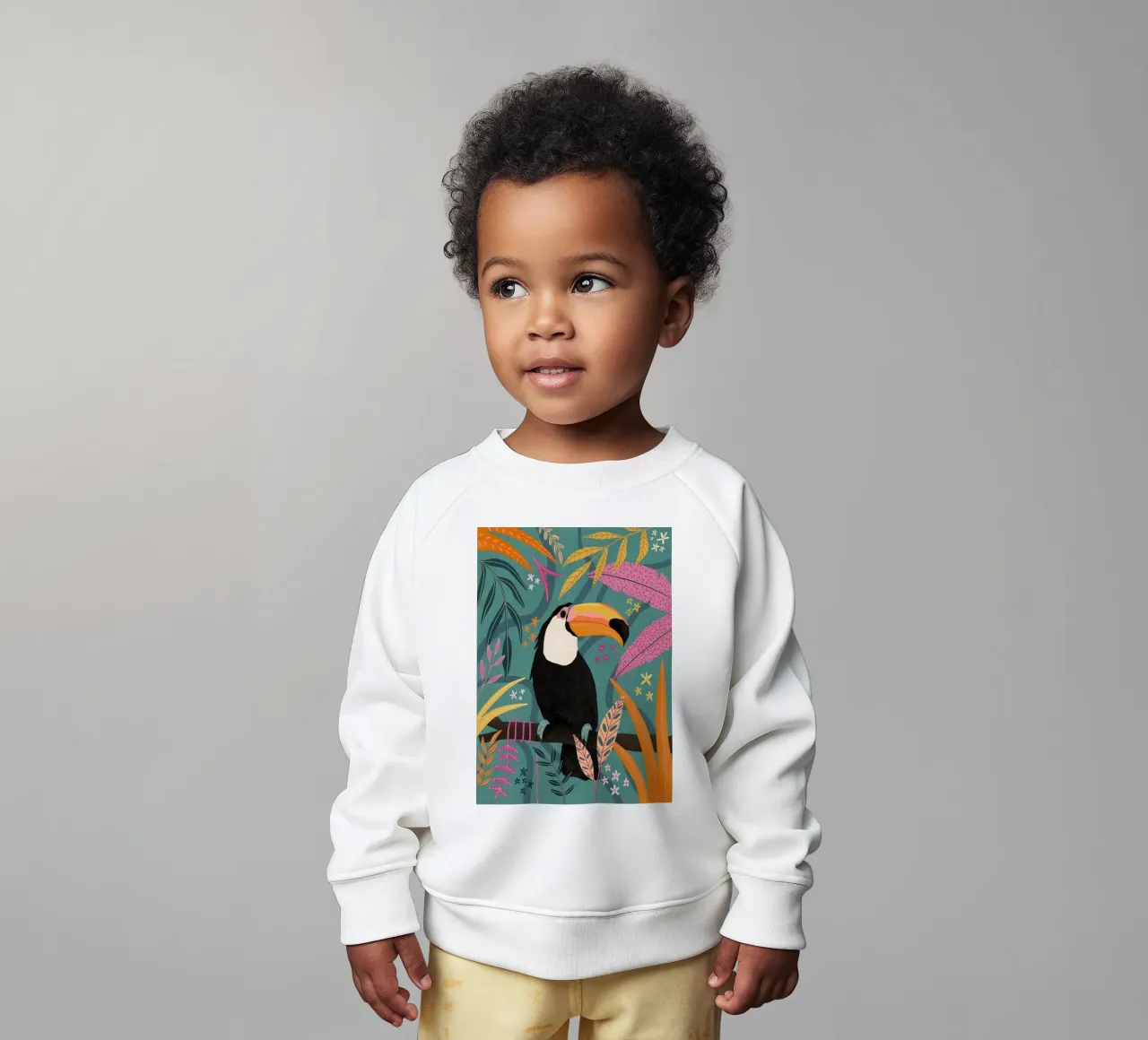 Uccello tucano foresta tropicale felpa neonato da igoshartwrks