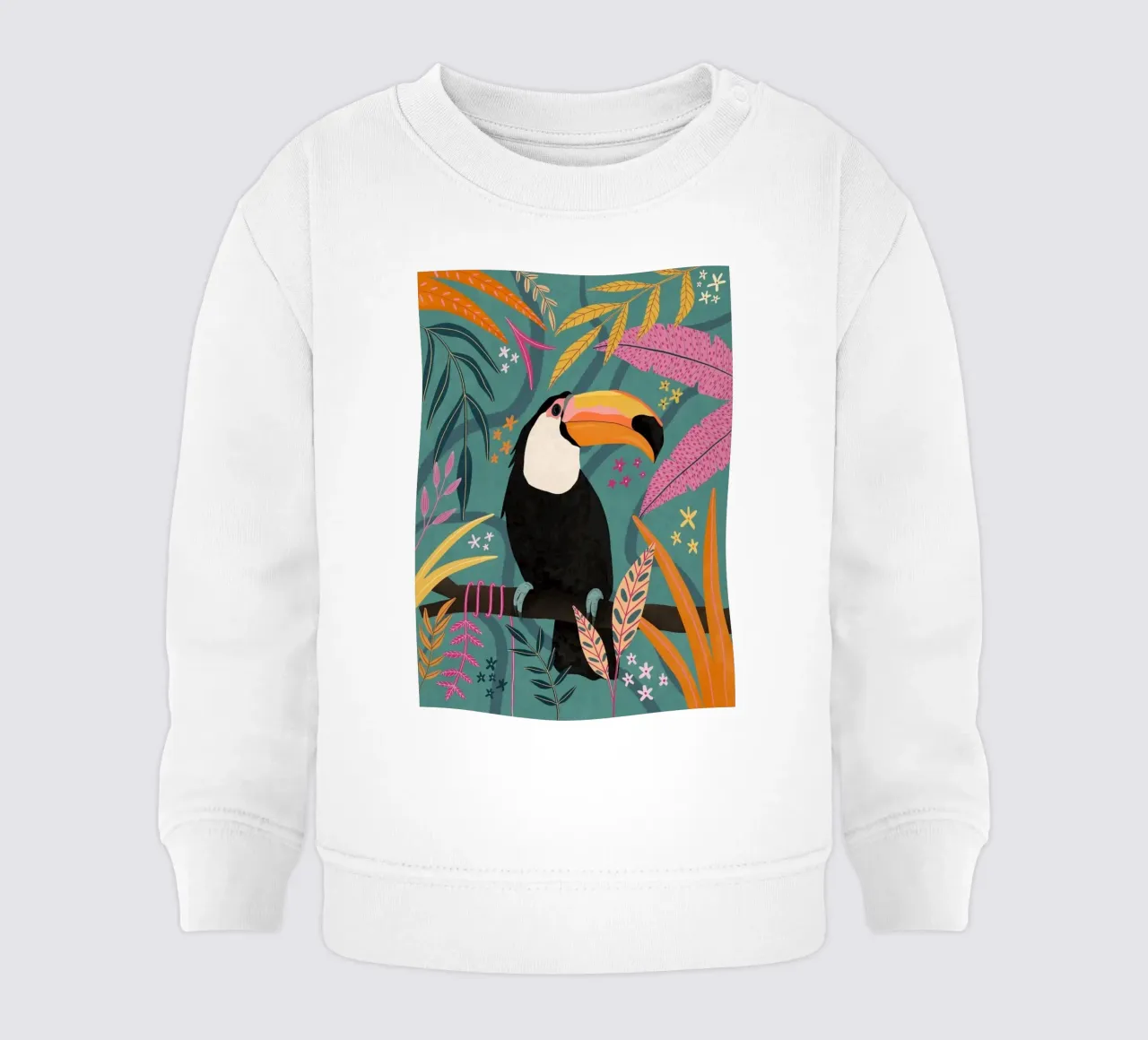 Uccello tucano foresta tropicale felpa neonato da igoshartwrks