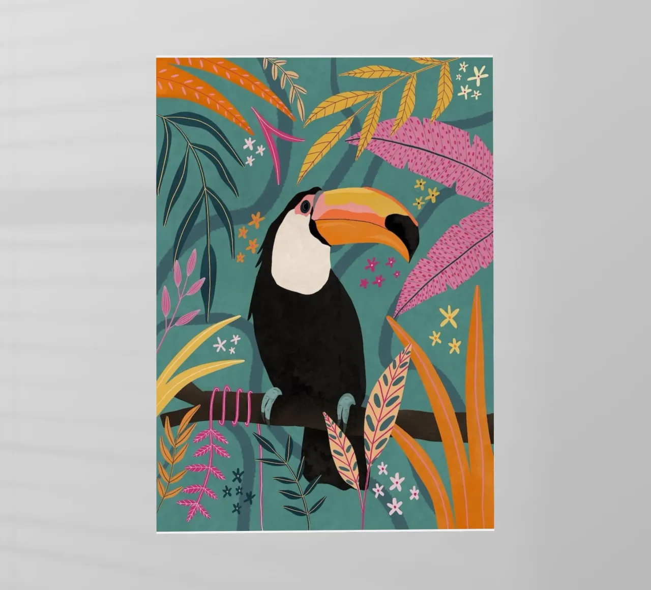 Uccello tucano foresta tropicale pellicola backlit da igoshartwrks