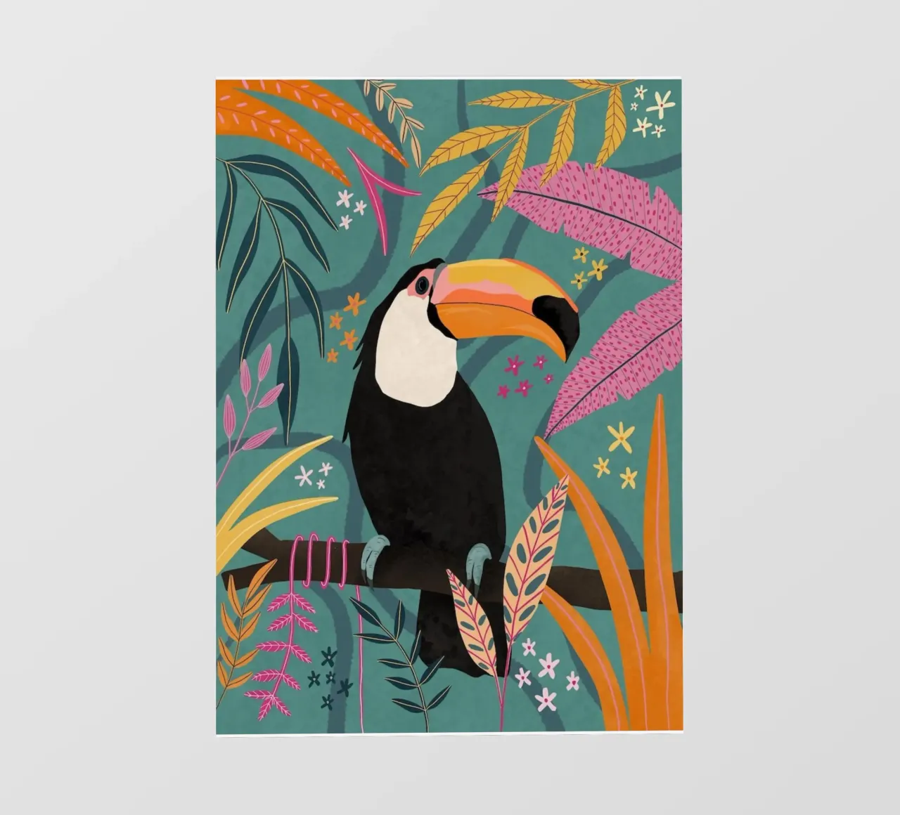 Uccello tucano foresta tropicale pellicola backlit da igoshartwrks