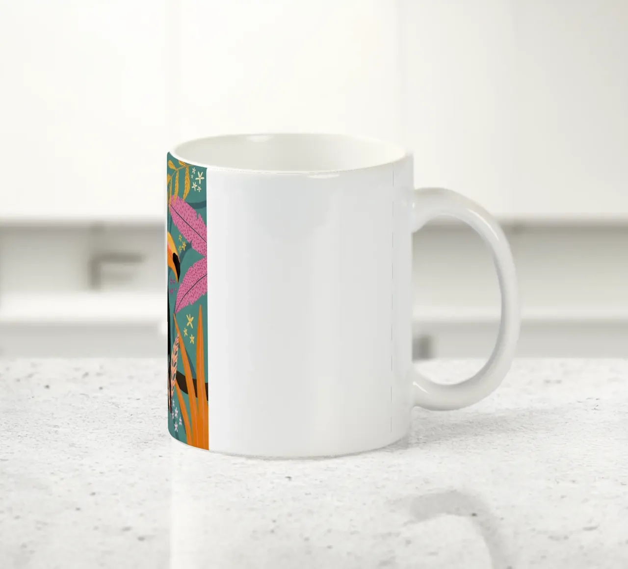 Uccello tucano foresta tropicale tazza in ceramica da igoshartwrks