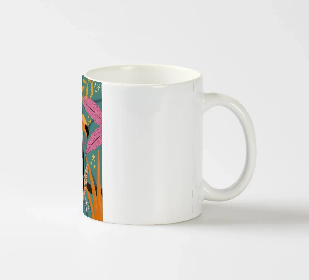 Uccello tucano foresta tropicale tazza in ceramica da igoshartwrks
