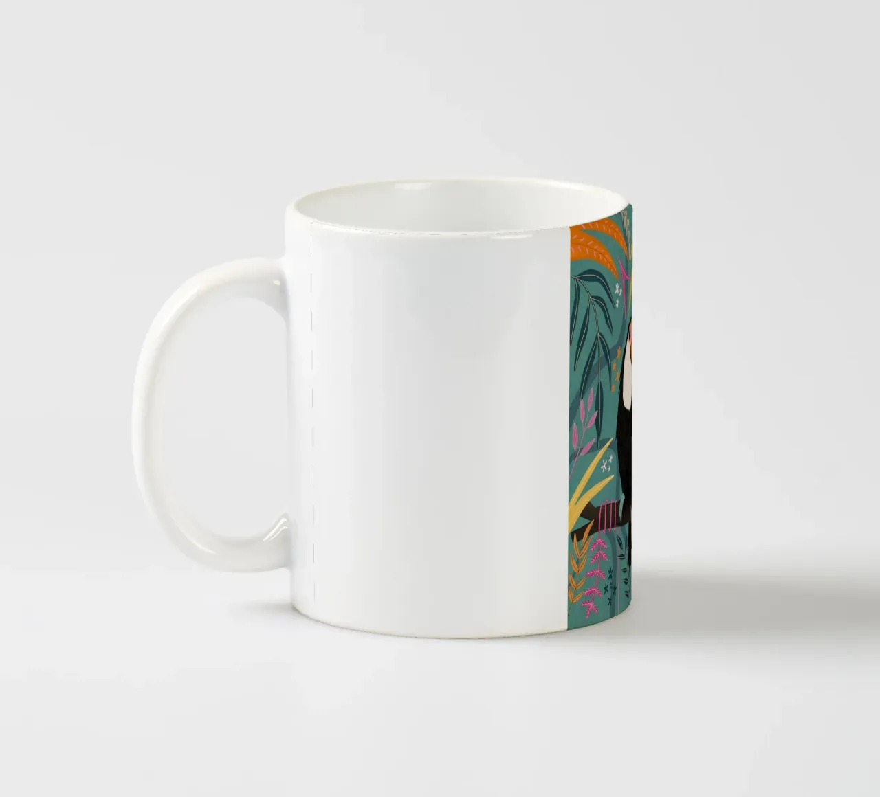 Uccello tucano foresta tropicale tazza in ceramica da igoshartwrks