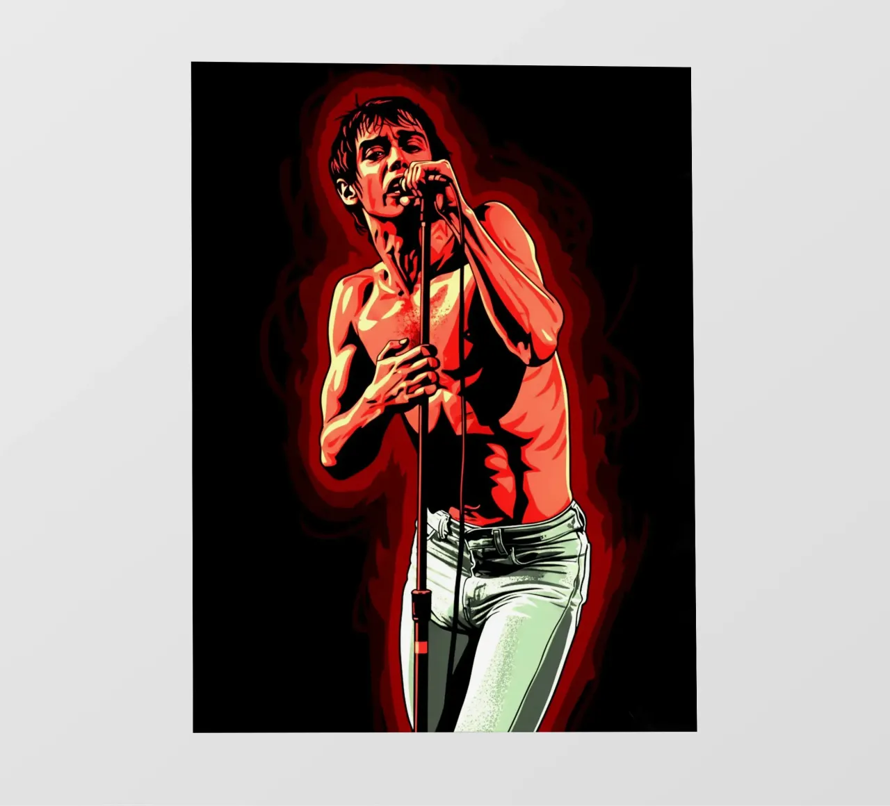 Iggy Pop da giovane pellicola backlit da Lembayung art