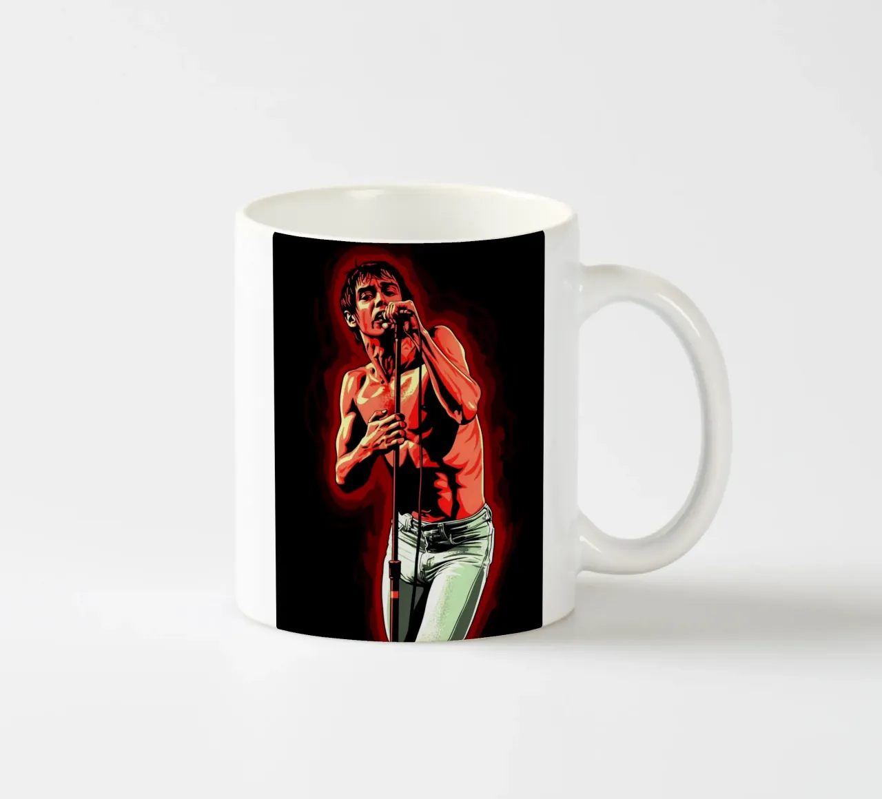 Iggy Pop da giovane tazza in ceramica da Lembayung art