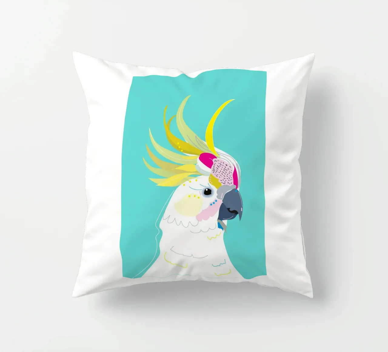 Cacatua a cresta gialla Bellissimo cuscino da igoshartwrks