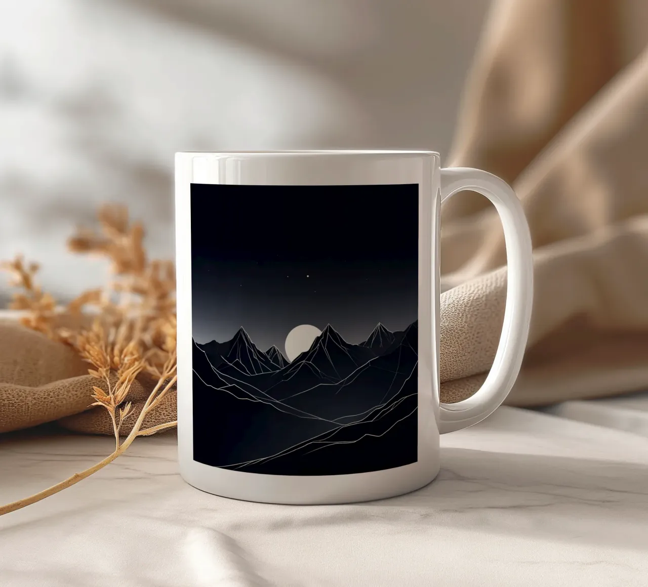 Luce lunare minimalista tazza in ceramica da Artistic-shop