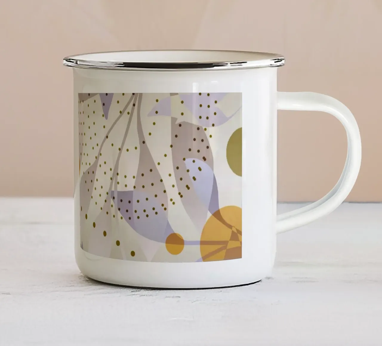 Foglie magiche tazza in smalto da beamorello