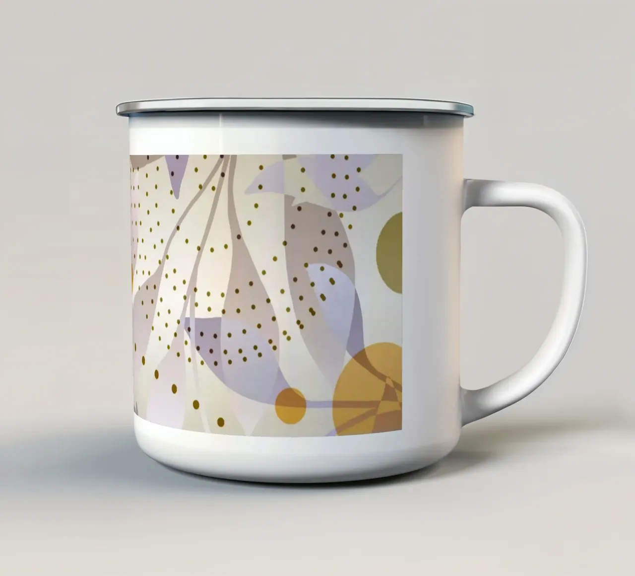 Foglie magiche tazza in smalto da beamorello