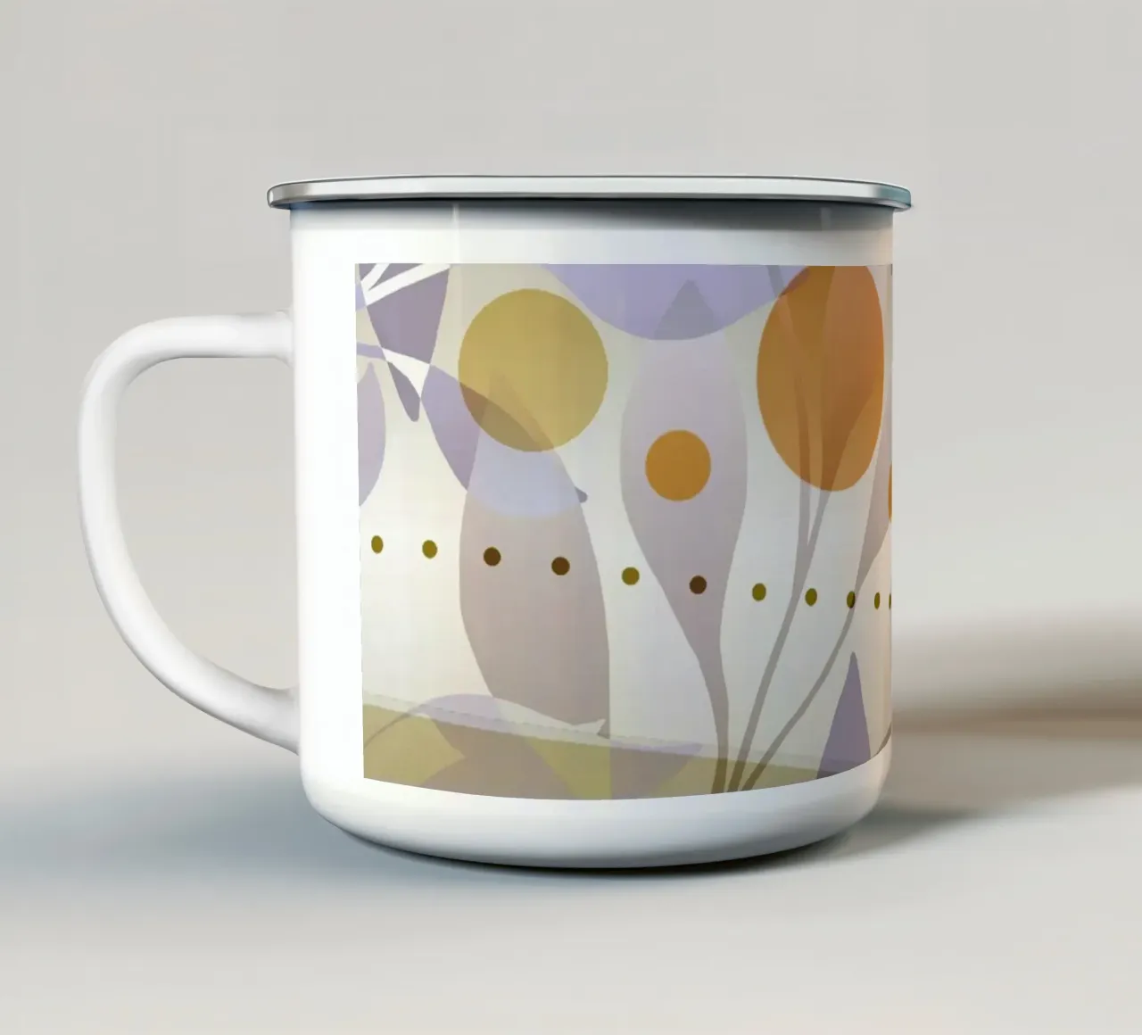 Foglie magiche tazza in smalto da beamorello
