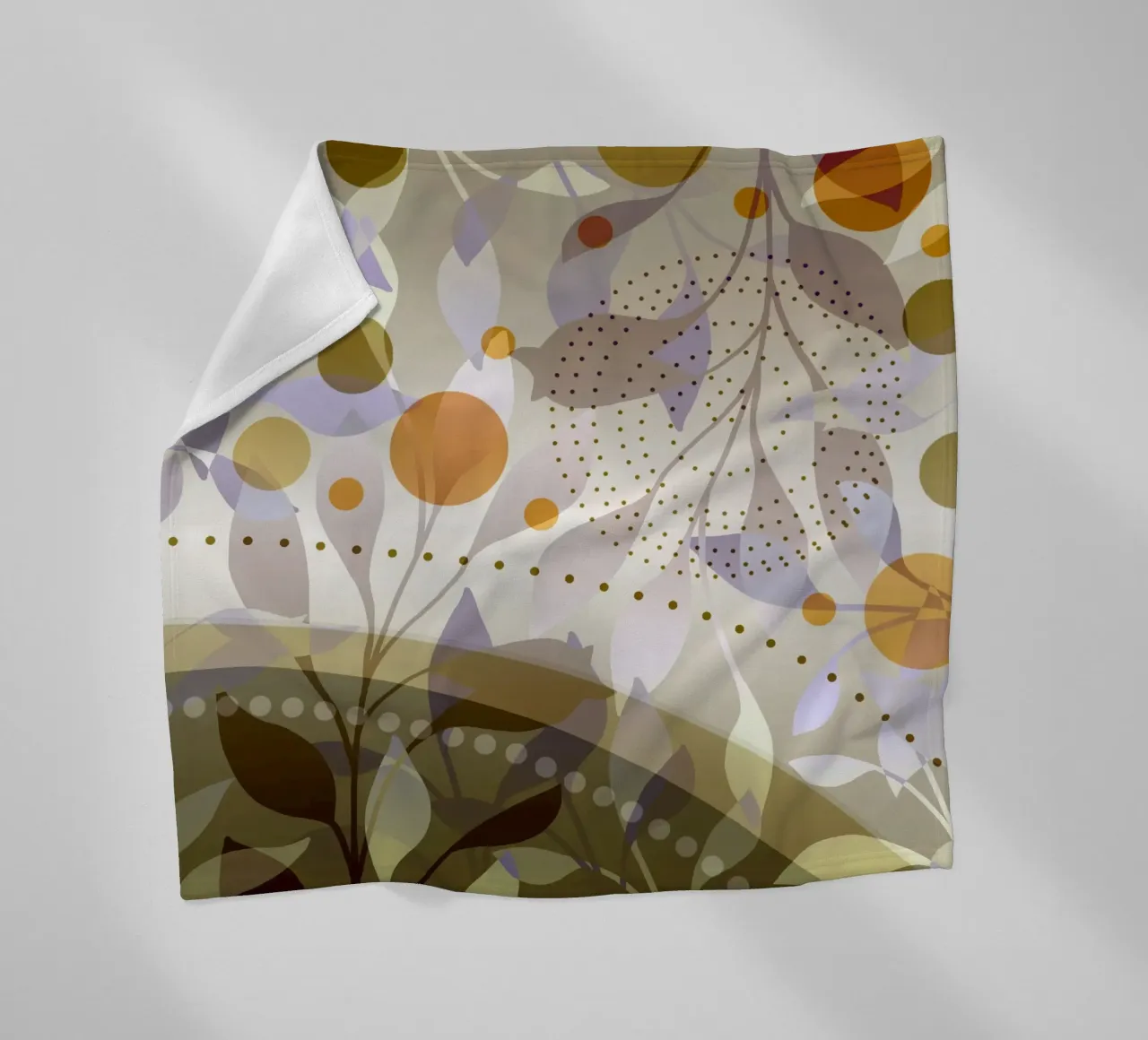 Foglie magiche coperta in pile da beamorello