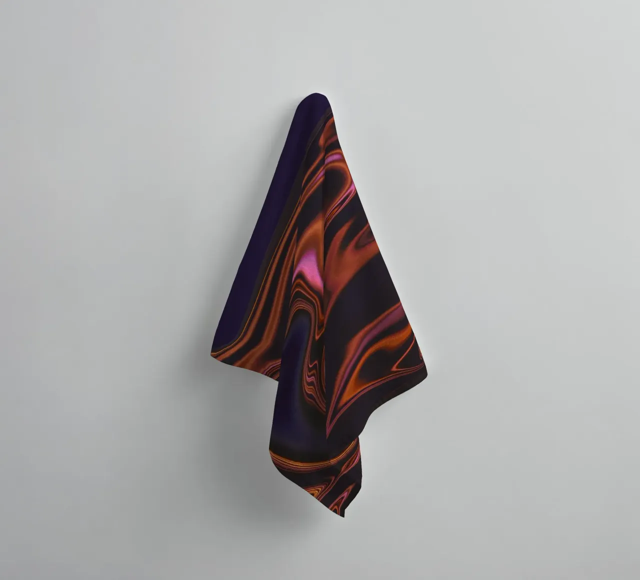 Motivo dinamico astratto in arancione, rosa, blu e viola asciugamano da bagno da Something for you
