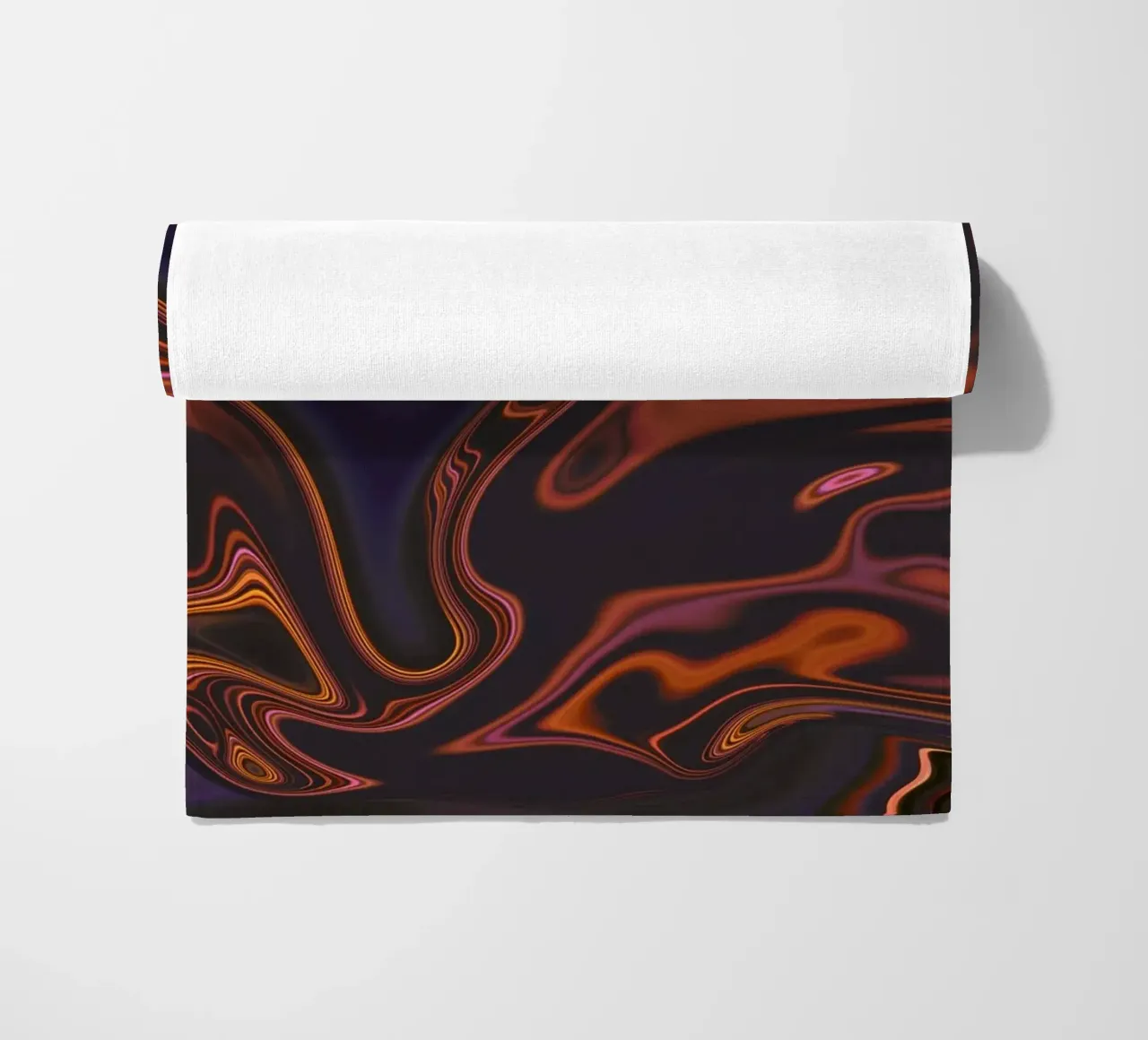 Abstract dynamic pattern in orange, pink, blue and purple beach towel by Something for you