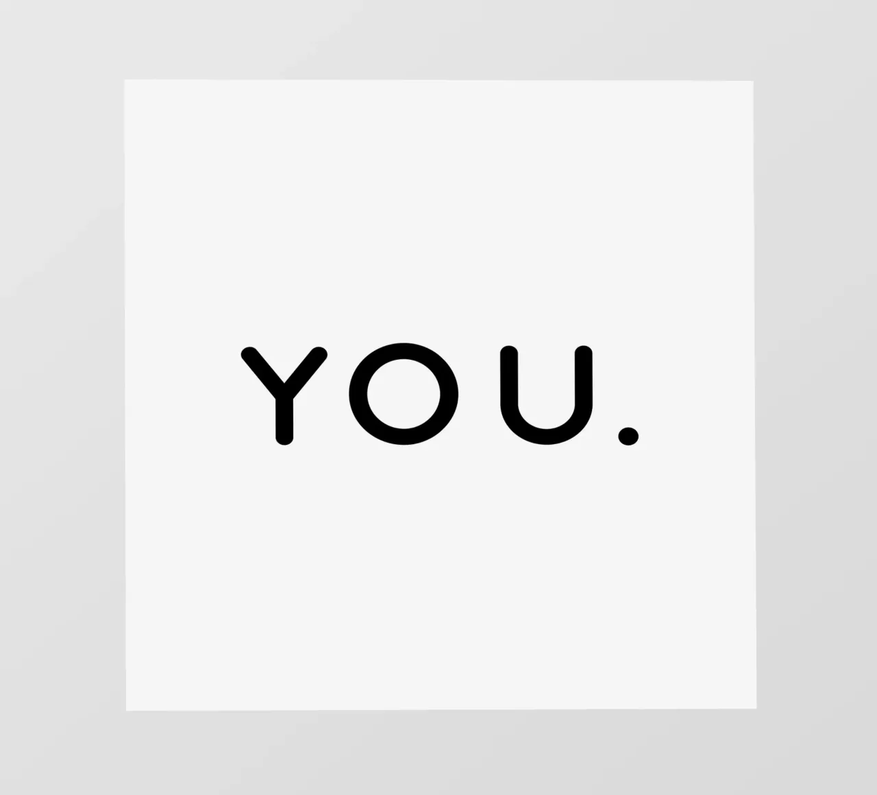 You | Minimal Romantic Typography pellicola backlit da sabidussi