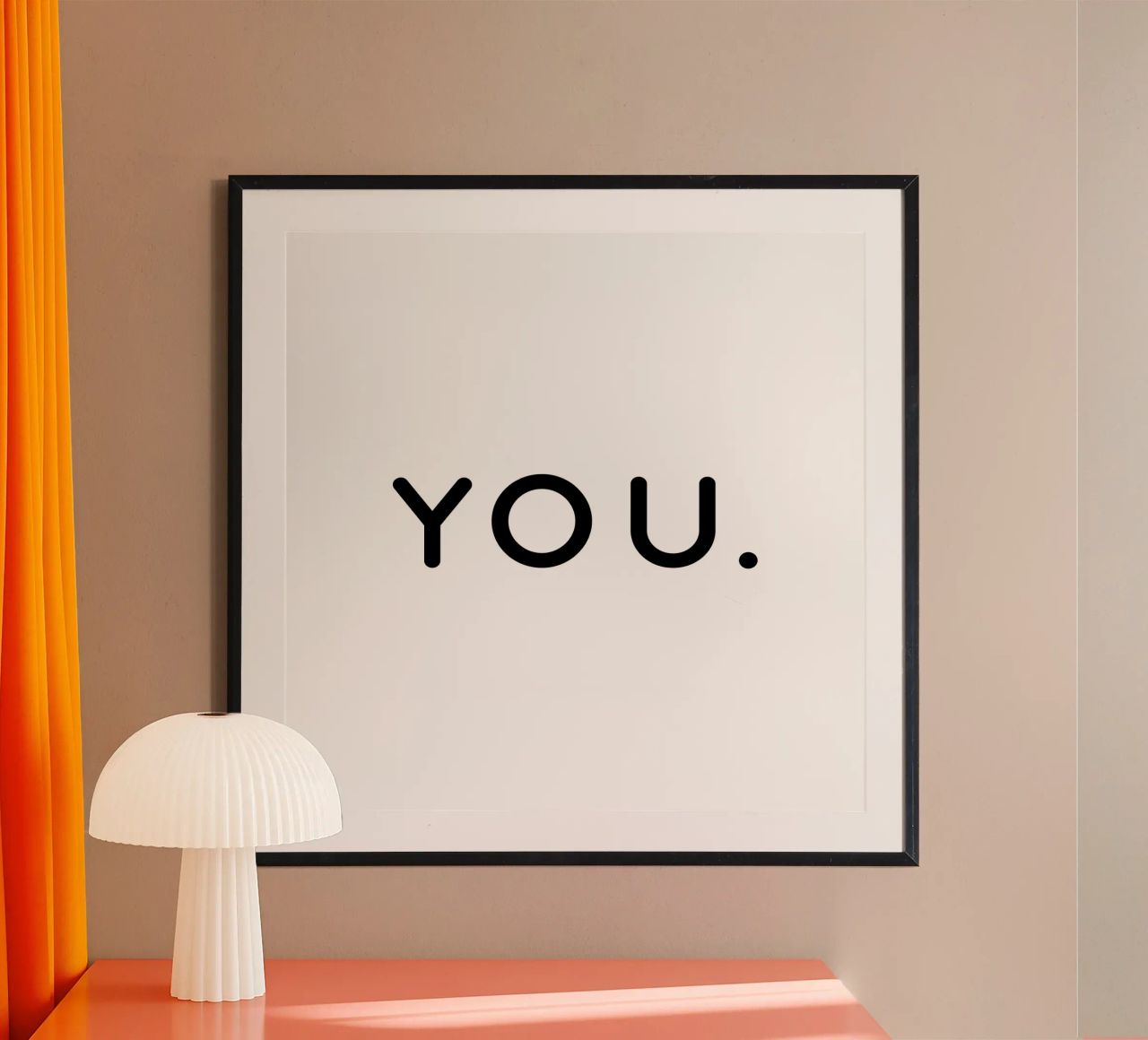 You | Minimal Romantic Typography poster da sabidussi