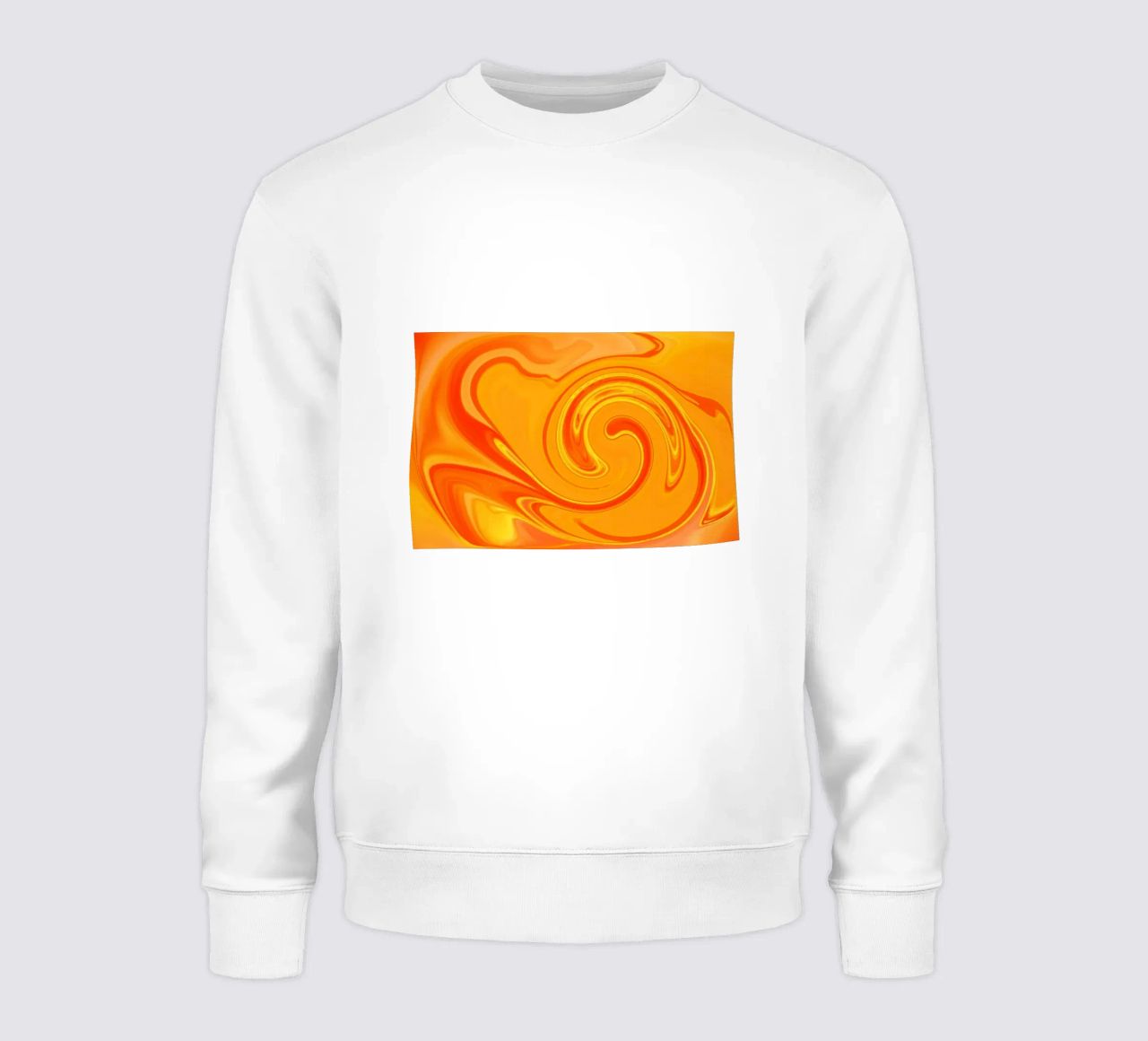 Abstract dynamic pattern in yellow, orange and red. sweatshirt by Something for you