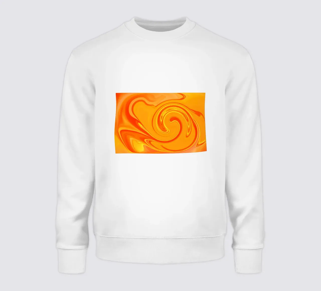 Abstract dynamic pattern in yellow, orange and red. sweatshirt by Something for you