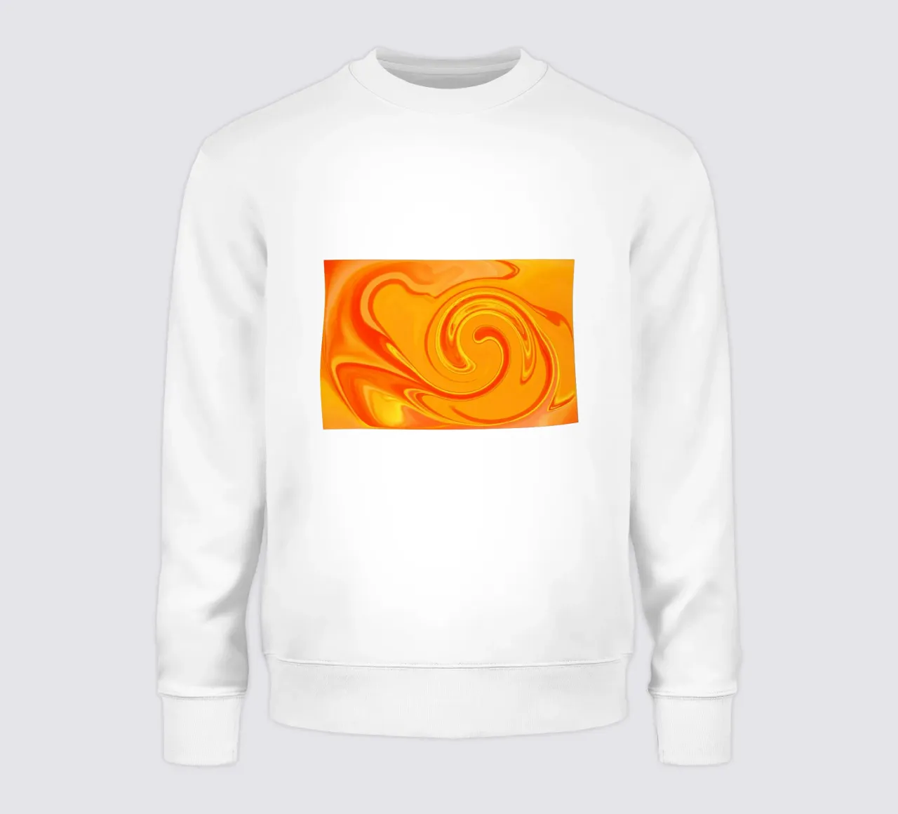 Motif dynamique abstrait en jaune, orange et rouge. sweat de Something for you
