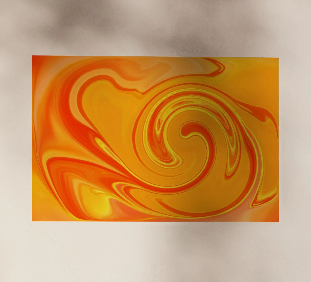 Abstraktes dynamisches Muster in gelb, orange und rot. Backlit Folie von Something for you