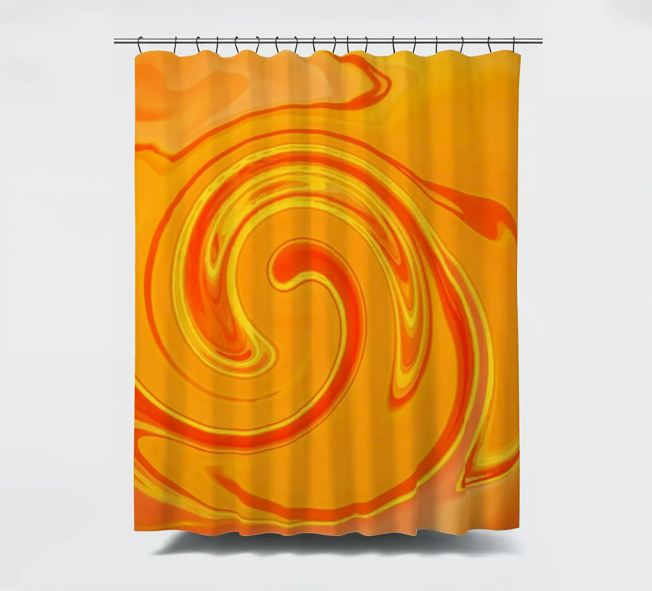 Abstract dynamic pattern in yellow, orange and red. shower curtain by Something for you