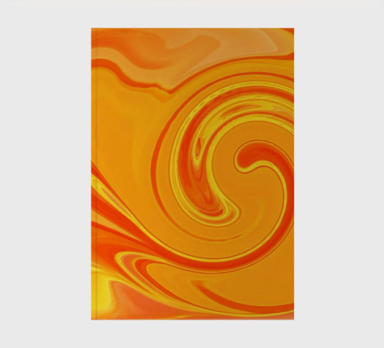 Abstract dynamic pattern in yellow, orange and red. notebook by Something for you