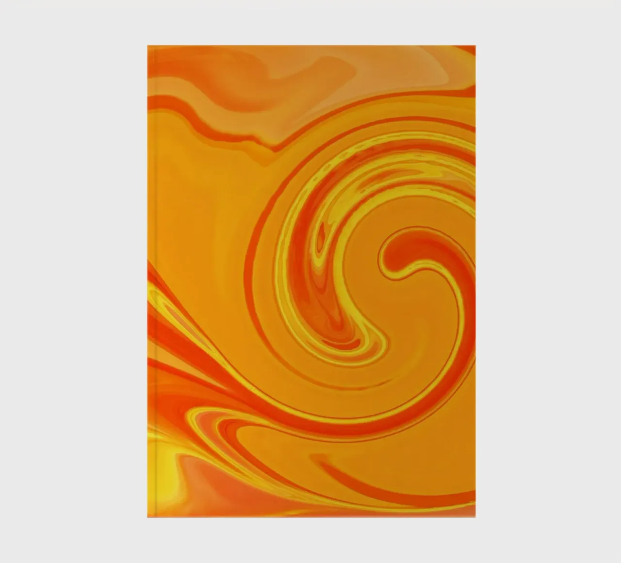 Motif dynamique abstrait en jaune, orange et rouge. carnet de notes de Something for you