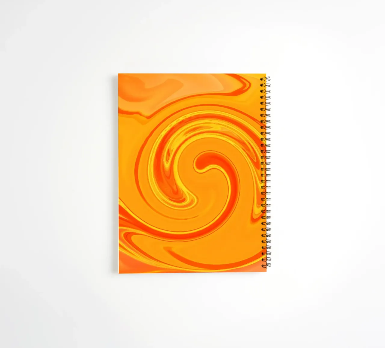 Motif dynamique abstrait en jaune, orange et rouge. carnet à spirale de Something for you