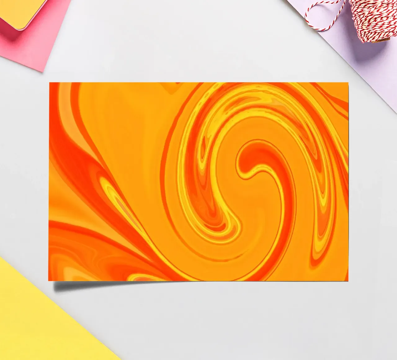Abstract dynamic pattern in yellow, orange and red. sticker sheet by Something for you