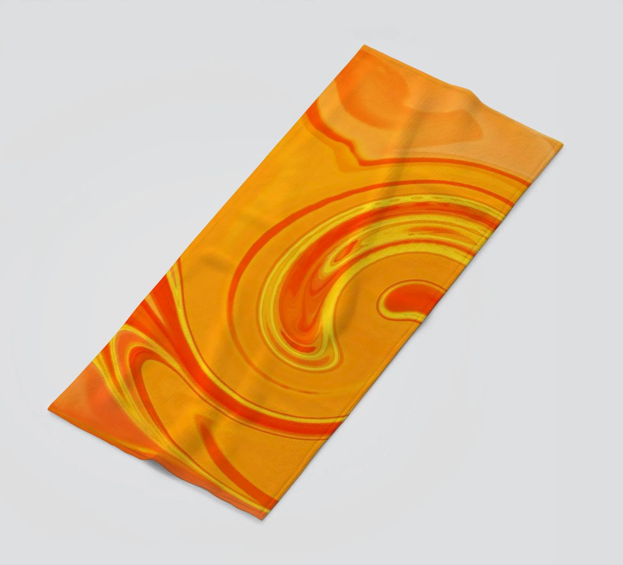 Abstract dynamic pattern in yellow, orange and red. beach towel by Something for you