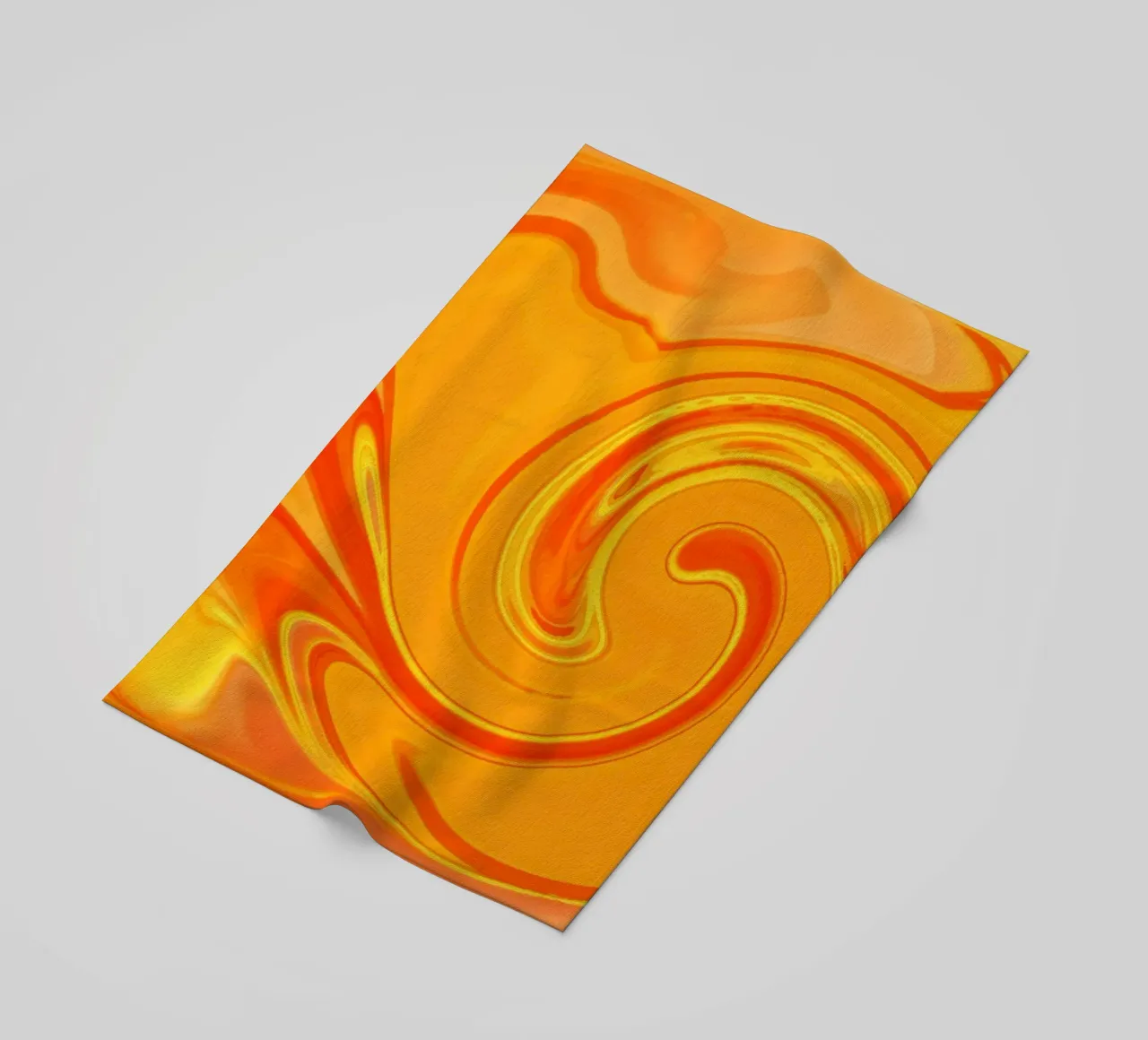 Abstract dynamic pattern in yellow, orange and red. beach towel by Something for you