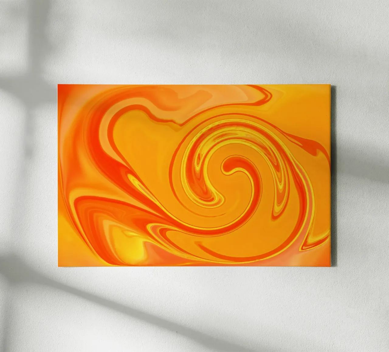 Abstract dynamic pattern in yellow, orange and red. canvas by Something for you
