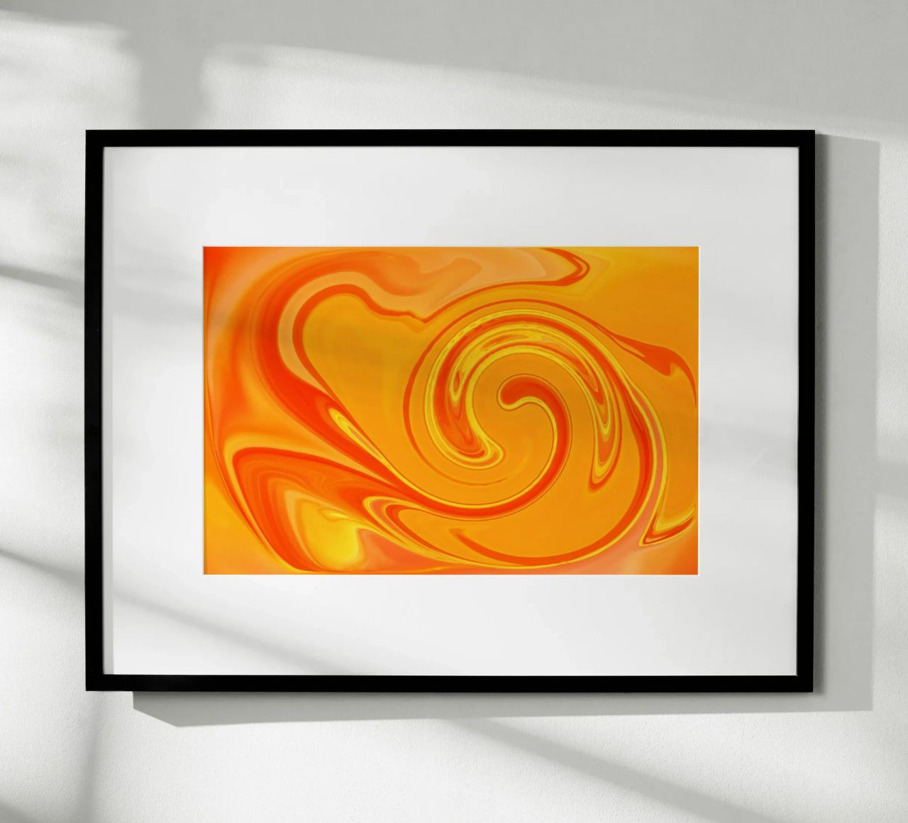 Abstract dynamic pattern in yellow, orange and red. hahnemühle by Something for you