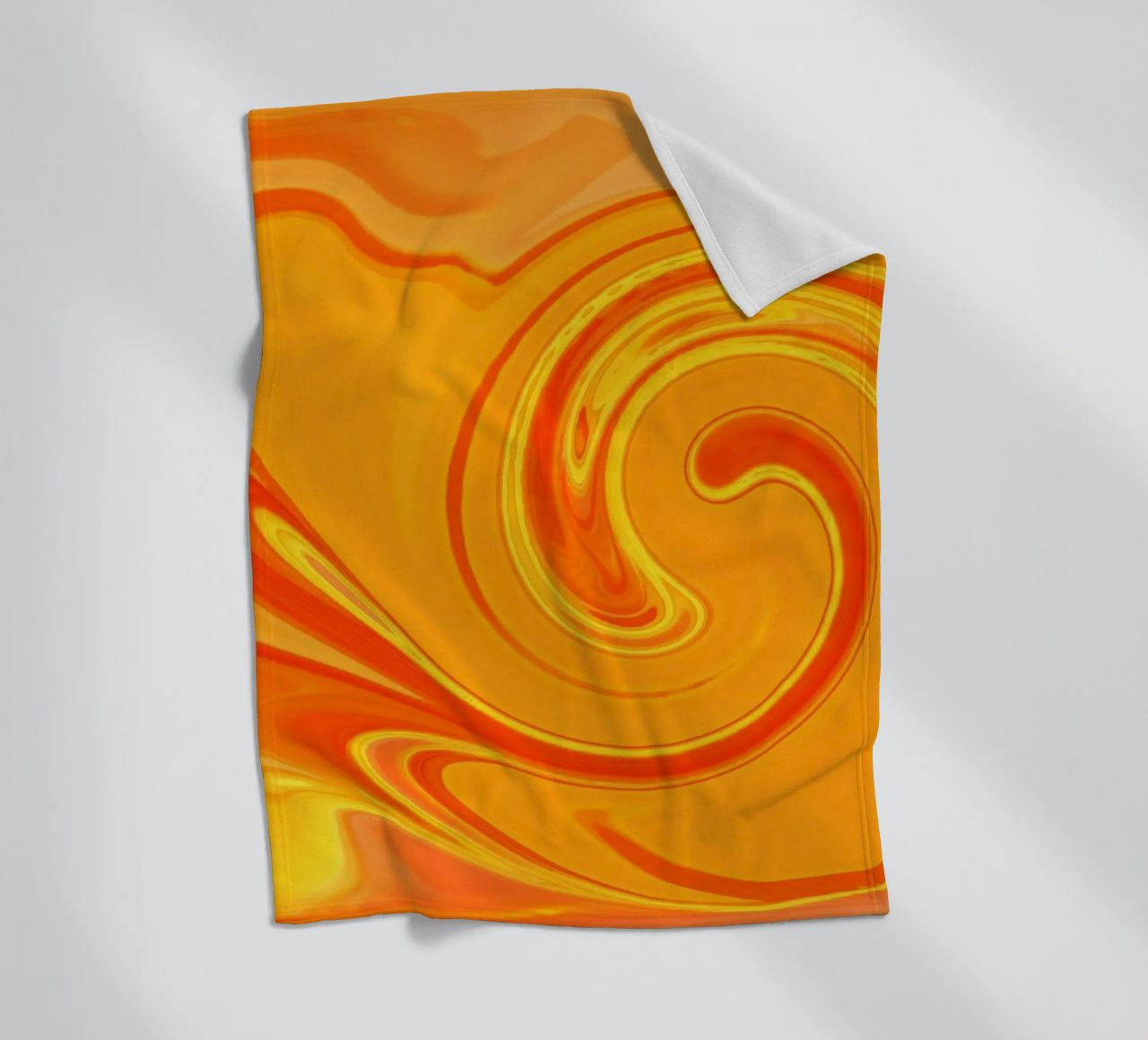 Abstract dynamic pattern in yellow, orange and red. fleece blanket by Something for you