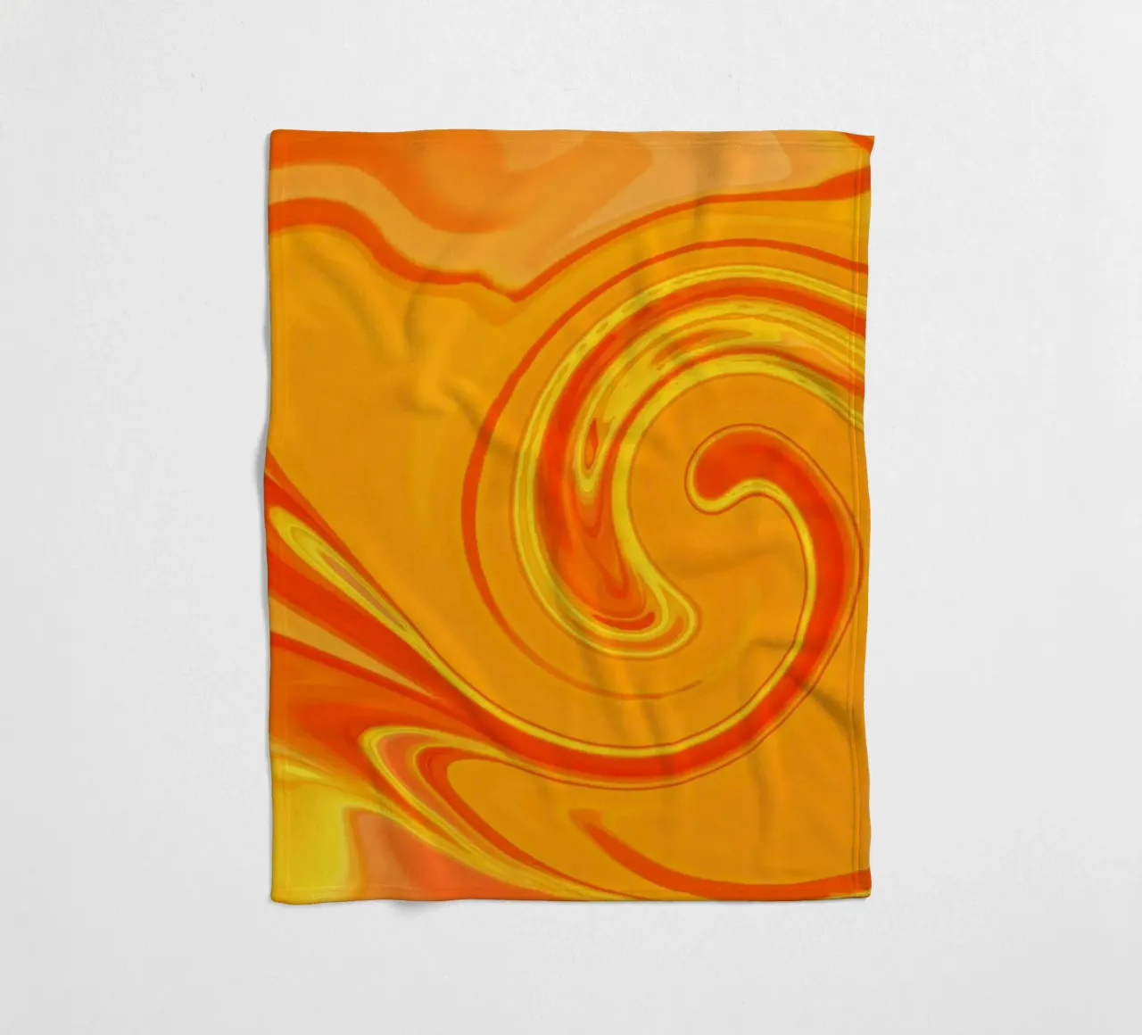 Motivo dinamico astratto in giallo, arancione e rosso. coperta in pile da Something for you