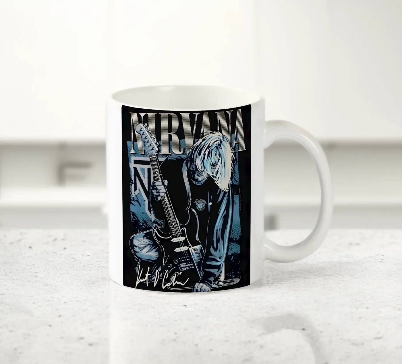 Vintage Nirvana ceramic mug by vintage singer