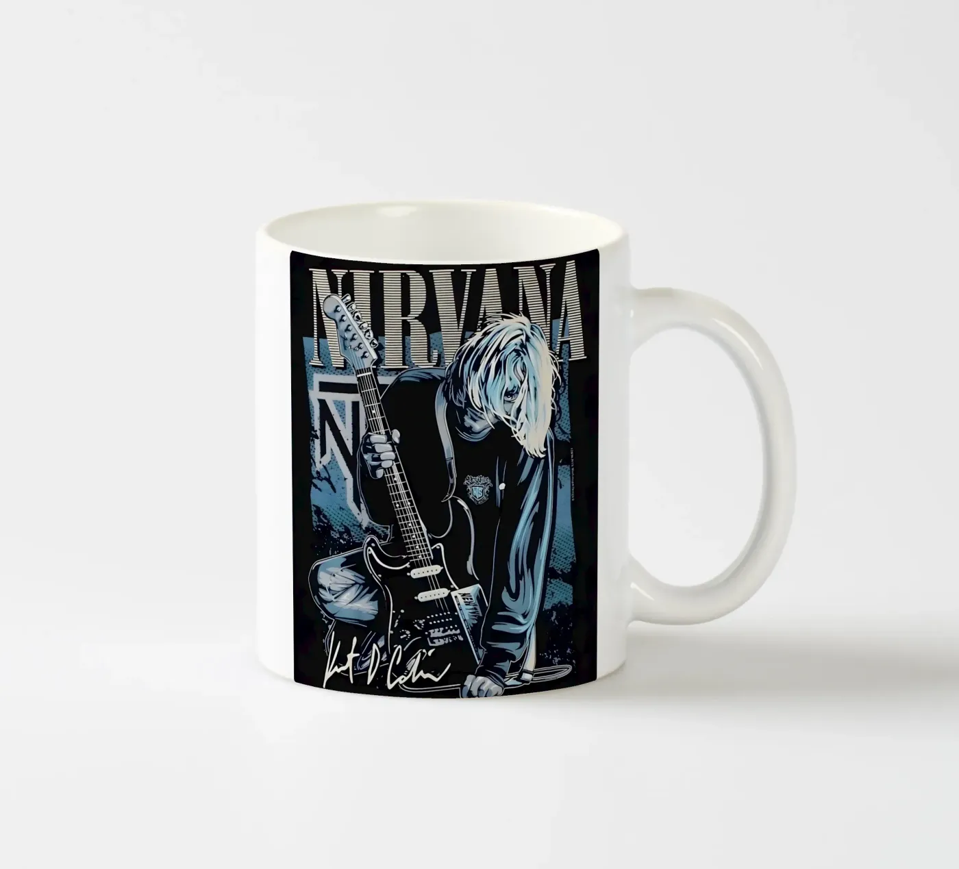 Vintage Nirvana ceramic mug by vintage singer