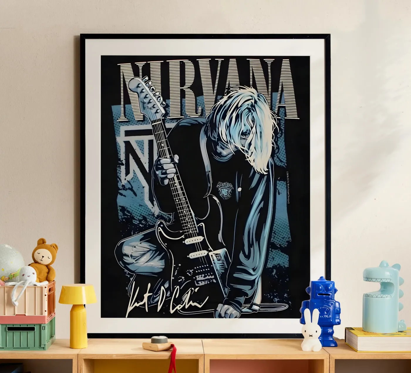 Vintage Nirvana poster by vintage singer
