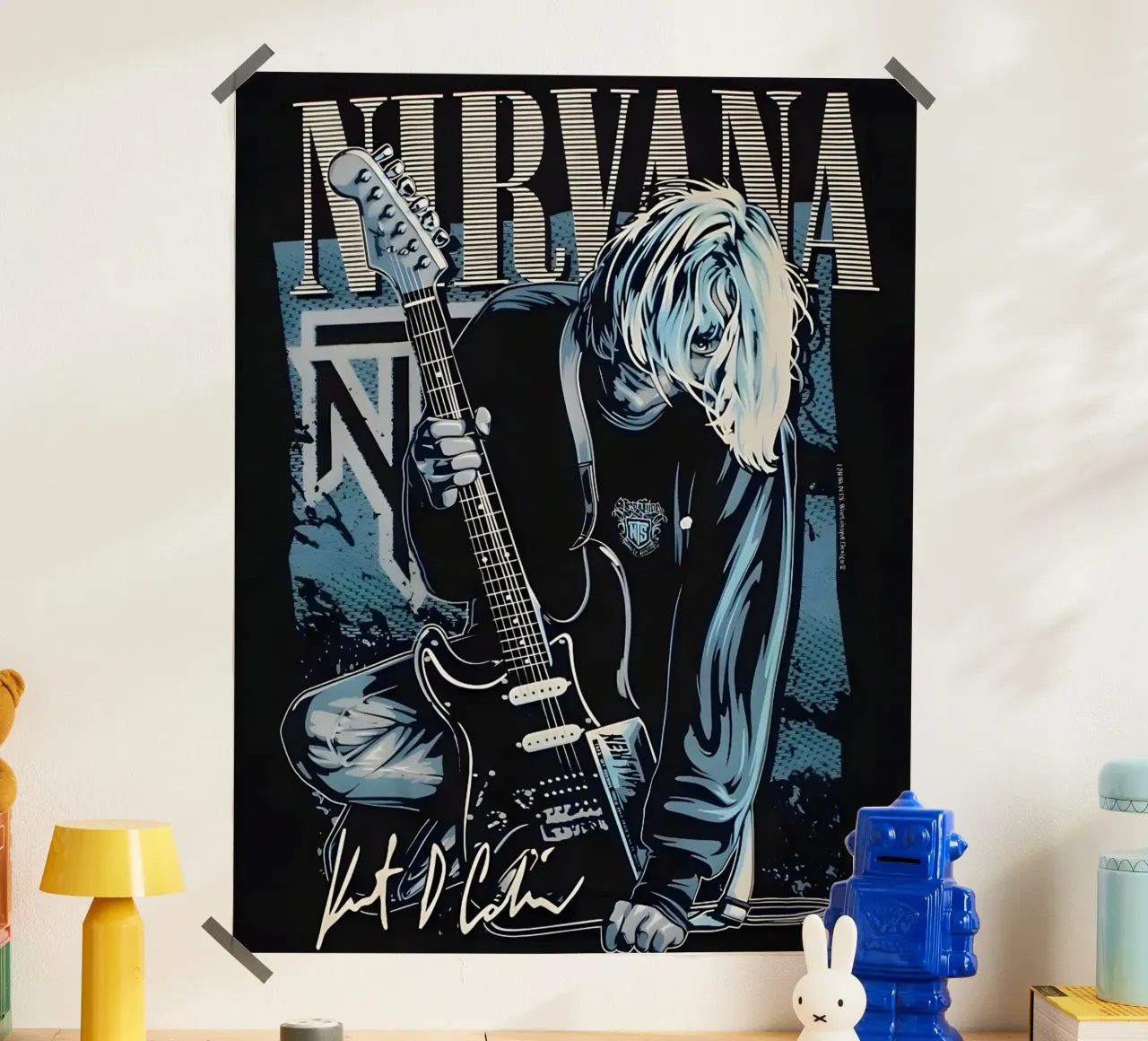 Nirvana vintage poster da vintage singer