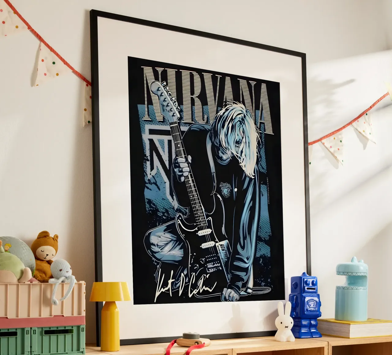 Nirvana vintage poster da vintage singer
